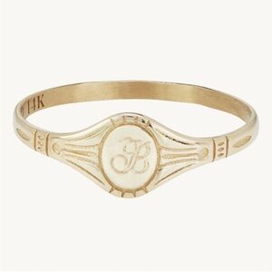 14k solid Gold Petite Signet Ring - Pinky Ring (Blank, NOT engraved)